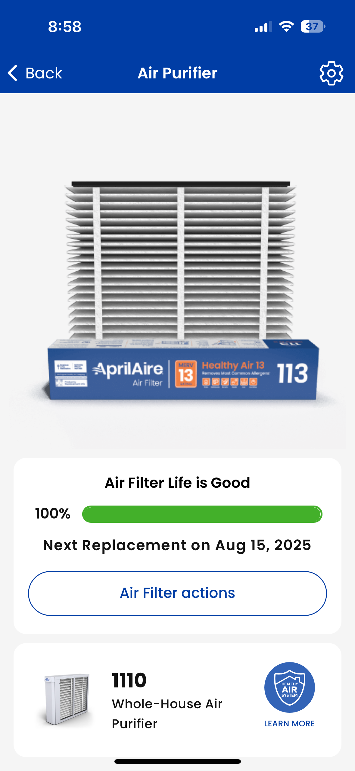 AprilAire App Guide   Add a Product   Air Filters 2