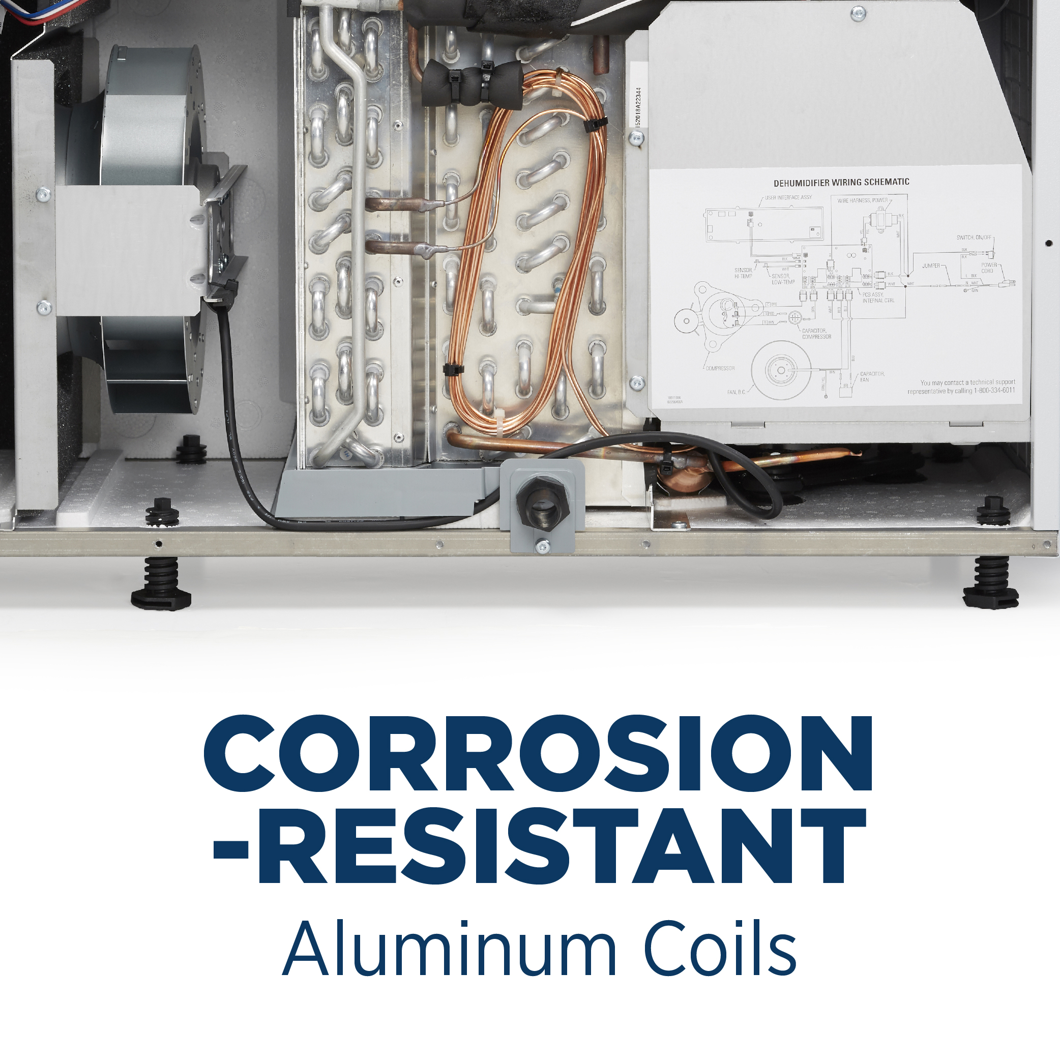 Dehumidifier-1830 Corrosion Resistant Coils
