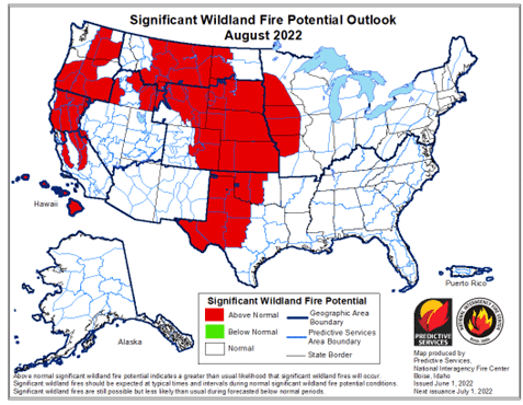 August 2022 Wildfire Potential