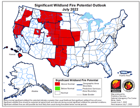 July Wildland Fire Potential