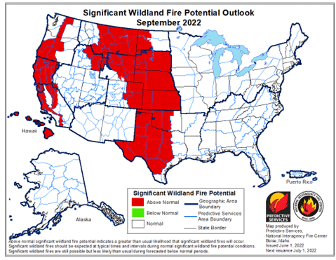 September 2022 Wildfire Potential